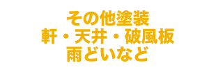 その他塗装 軒・天井・破風板 雨どい等